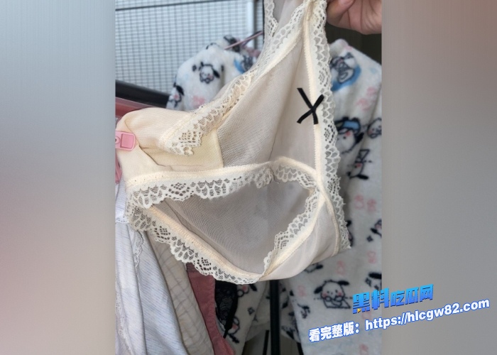 广东高档小区包租公的特殊癖好乘着女租客不在家疯狂潜入欣赏女租客的性感内衣内裤竟然还玩起了打胶真的好刺激啊 图32