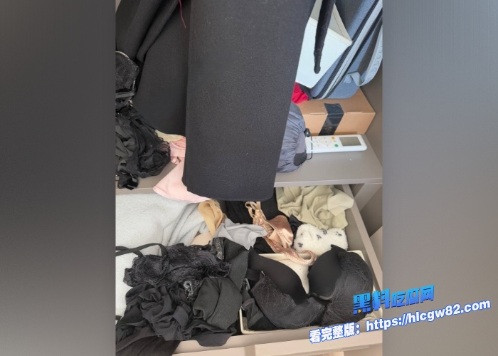 广东高档小区包租公的特殊癖好乘着女租客不在家疯狂潜入欣赏女租客的性感内衣内裤竟然还玩起了打胶真的好刺激啊 图76