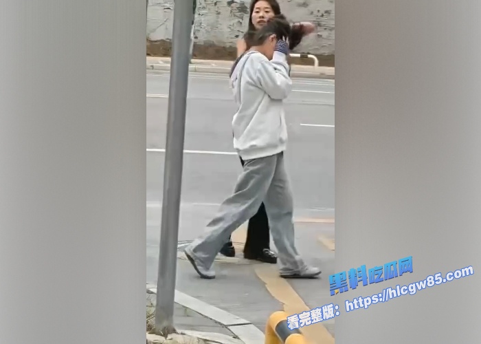 学生妹当小三被原配当街抓奸！ 14