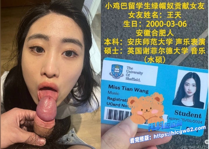 黑料吃瓜网独家爆料英国谢菲尔德大学音乐系顶级校花王天小鸡巴绿帽男友贡献露脸口交内射完整信息全爆料 图25