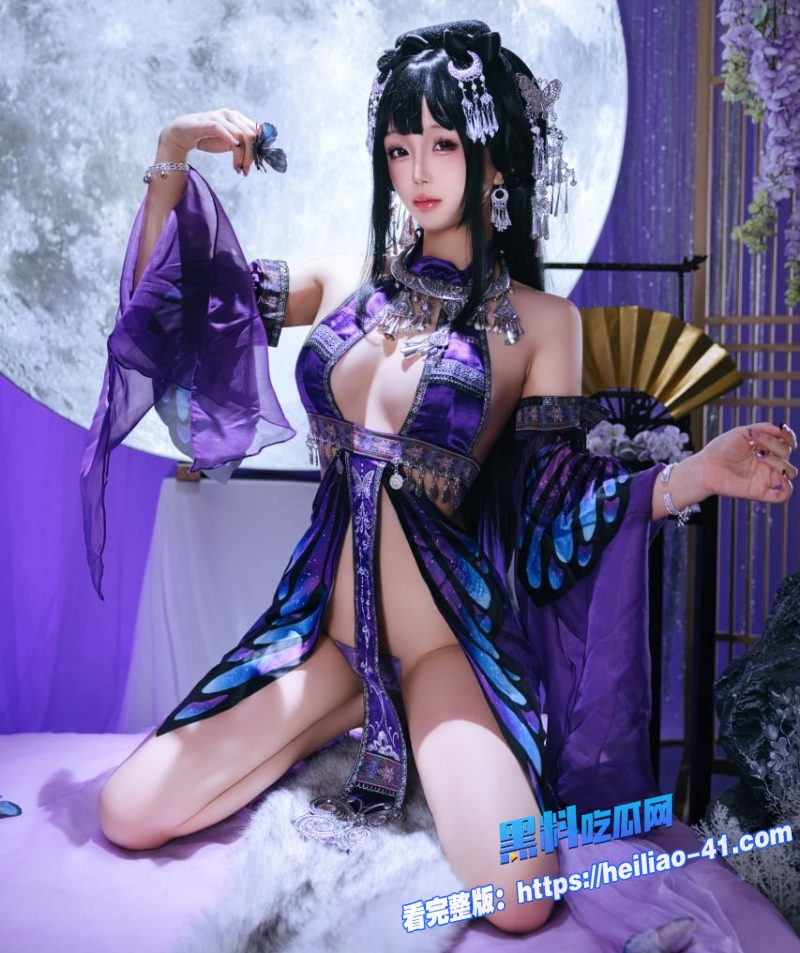 顶级国产嫩模日奈娇COS苗疆巫女爆乳纱裙蝴蝶乳贴若隐若现1