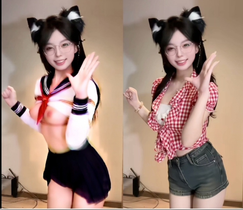 AI脱衣裸舞青春甜妹JK制服1