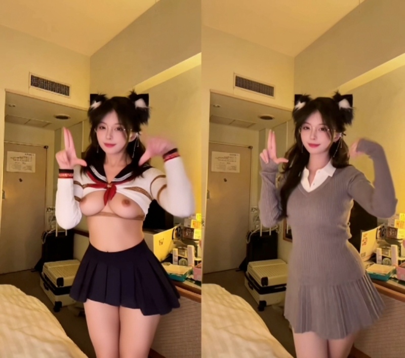 AI脱衣裸舞青春甜妹JK制服3