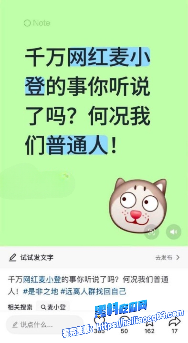 抖音网红麦小登20