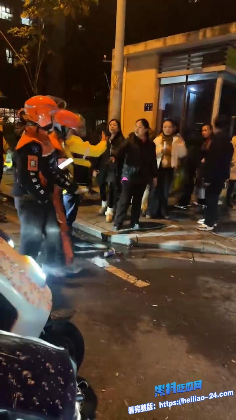 长沙外卖事件长沙合能璞丽小区物业双标激怒骑手千人大军鸣笛抗议现场视频流出太燃了 17