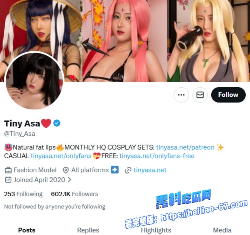 推特福利姬TinyAsa黑丝兔女郎COS肥臀摇晃1