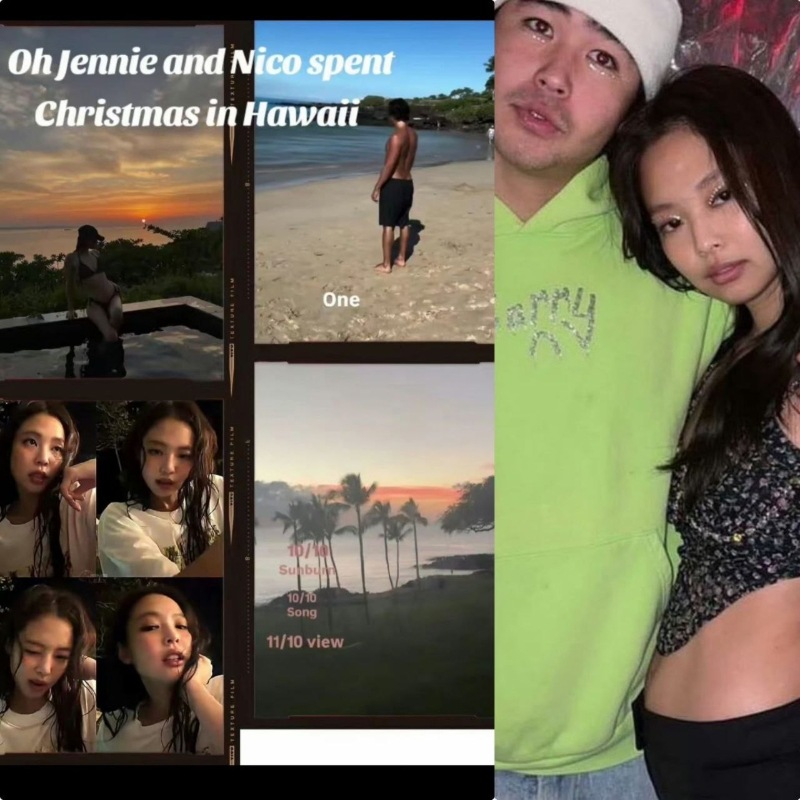 曝Jennie与宝马二公子甜蜜滑雪度假3