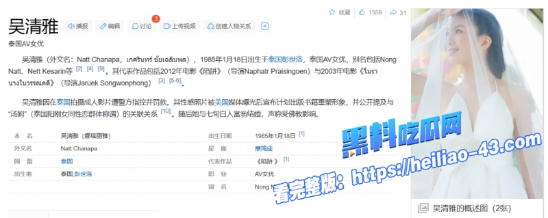 泰国艳星吴清雅从良嫁7旬亿万富翁性爱视频意外流出豪门婚姻引爆热议1