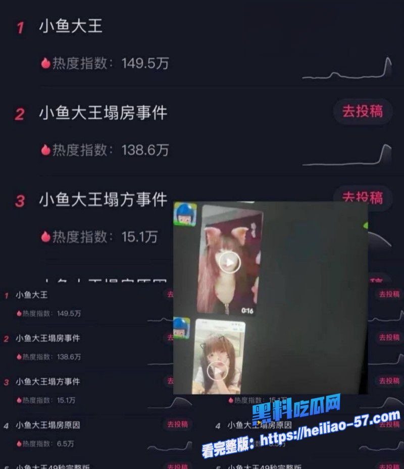 快手B站38万粉网红小鱼大王49秒漏奶视频流出 2