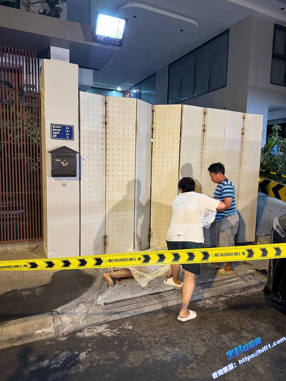 金边一公寓发生坠楼事件，年轻女子当场身亡​02