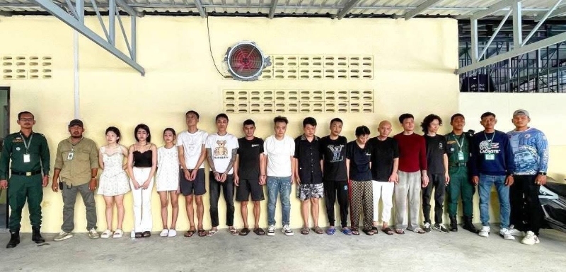 柬埔寨绑架团伙抓捕现场图片2