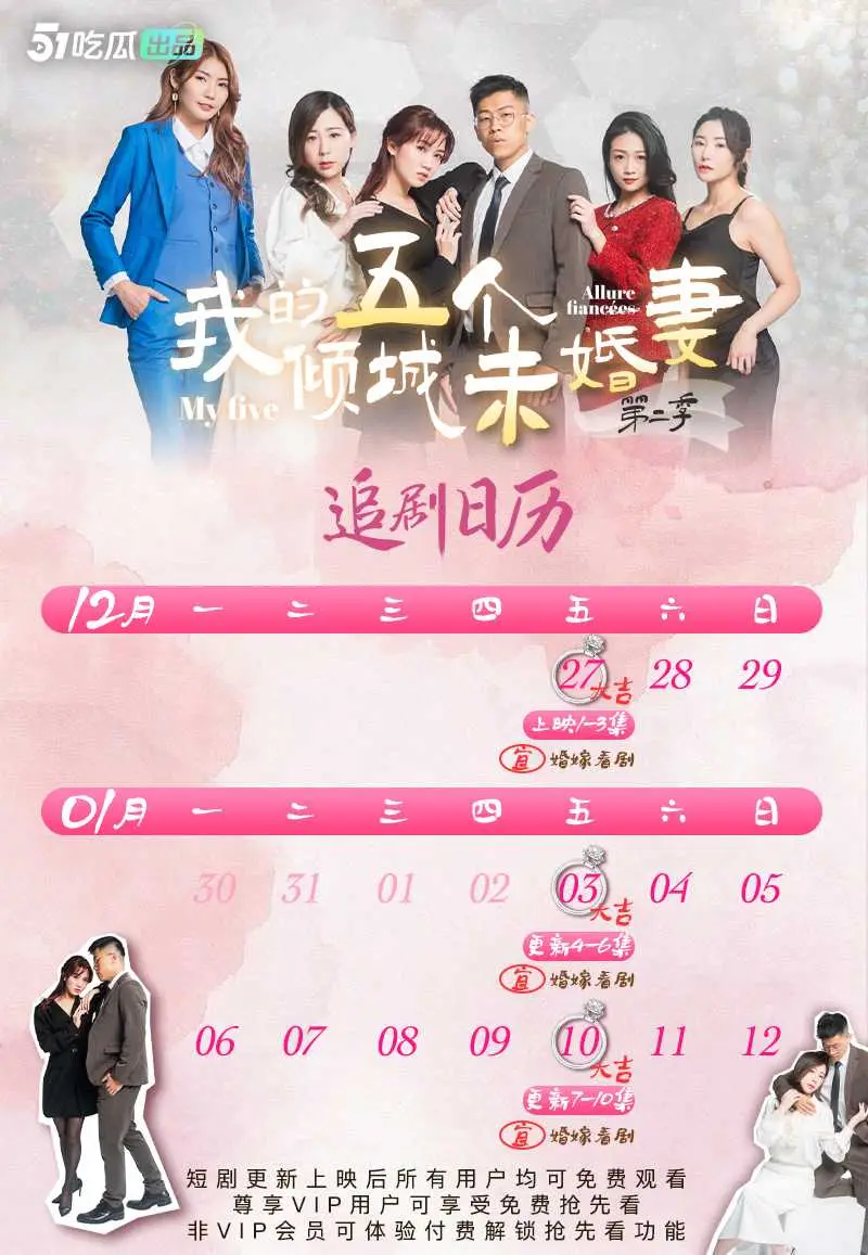 《我的五个倾城未婚妻》第二季 51短剧年度热门成人短剧 火热来袭🔥🔥🔥 4-6集已更新