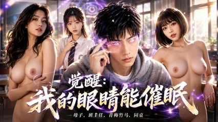 觉醒 我的眼睛能催眠 AI短剧 眼睛一眨把母亲和班主任变成骚母狗 各种女人主要排队性爱大乱交 封面