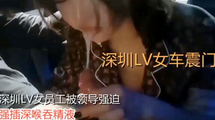 深圳顶级lv女车震门事件完整版 拜金女员工被领导潜规则强插 封面