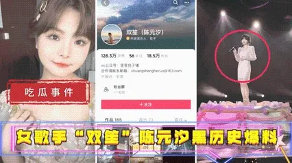 吃瓜事件女歌手“双笙”陈元汐黑历史爆料 封面
