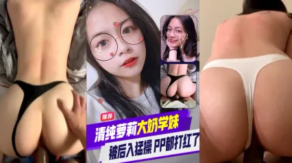 清纯萝莉大奶学妹和男友激情啪啪 后入式猛烈打桩狂操 剧烈撞击雪白美臀都红了 ！ 封面
