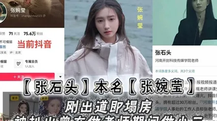 张石头本名张婉莹刚出道即塌房被扒出曾在做老师期间做小三网上还流传出两部不雅视频 全集 封面