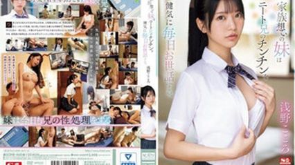 SONE-460 爱着家人的美乳妹妹，每天都努力照顾家里的尼特族哥哥的鸡鸡。成了每天帮哥哥解决欲望的贴心美少女高中生 浅野心 封面