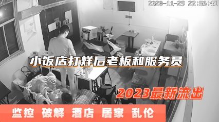 监控流出小饭店打烊后老板和服务员啪啪全过程！ 封面