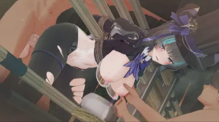 碧蓝航线 柴郡 魔法帽猫娘巨乳乳交榨精技巧展示 挤压雪白奶子母乳 封面