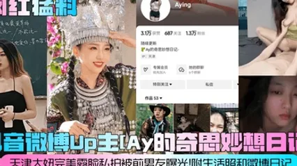 网红猛料抖音微博Up主Ay的奇思妙想日记天津大妞完美露脸私拍被前男友曝光附生活照和微博日记 全集 封面