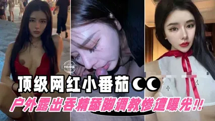 网红黑料-顶级稀缺颜值女神‘小番茄’沦为金主性奴 户外露出舔脚调教惨遭泄密- 封面