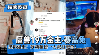 独家吃瓜魔兽19万金主“赛高兔”黑料爆出！萝莉和榜一大叔打魔兽 封面