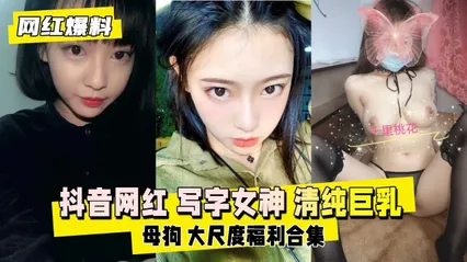 网红爆料十里桃花抖音网红写字女神清纯巨乳母狗大尺度福利合集 封面