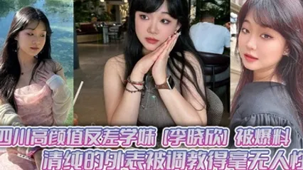 四川高颜值反差学妹李晓欣被爆料，清纯的外表被调教得毫无人性，主动献身玩多人运动！ 全集 封面