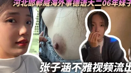 河北邯郸威海外事德语大二06年妹子张子涵不雅视频流出，身高170体重120小婊子喜欢聊骚偷人 全集 封面