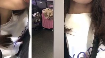 在高铁上搭讪了帅哥去厕所帮他口交，用超厉害的口交勾引他，自拍口交露脸视频 封面