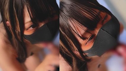 日系大眼美女小姐姐 戴着口罩乖乖口交吃鸡 用着认真的眼神想口爆吞精的模样特别可爱 封面