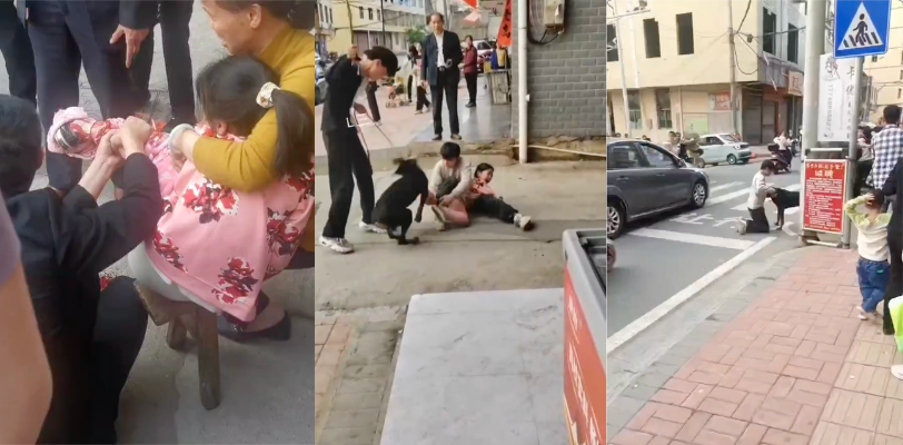 衡阳常宁一小学旁惊现狗咬人事件!恶狗把女孩肉都给咬下来了极其的让人痛惜!