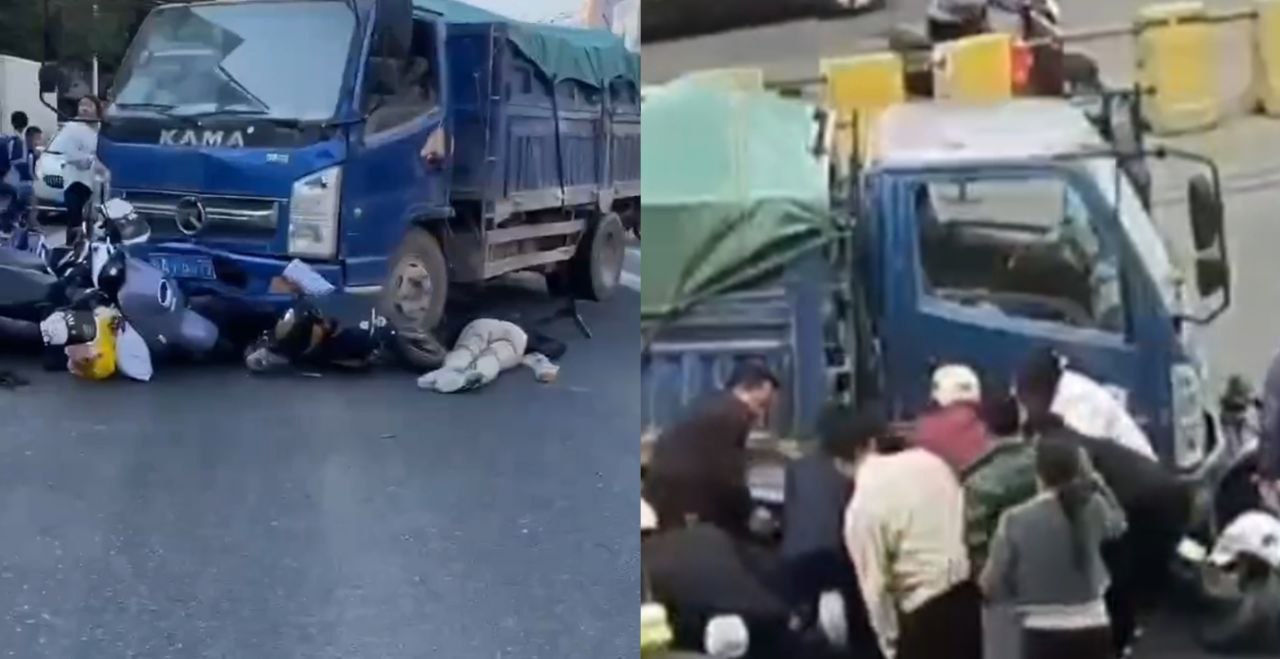 6日下午5时在南宁金象三区幸福集团路口疑似发生重大交通事故!现场惨烈有人已遭遇不幸!