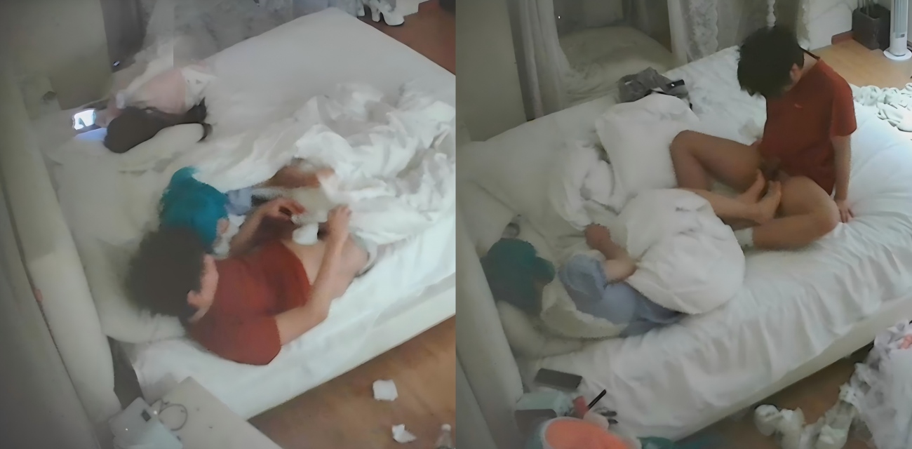 乐橙酒店隐藏摄像头拍到2女1男开房 闺蜜全程助攻 太劲爆