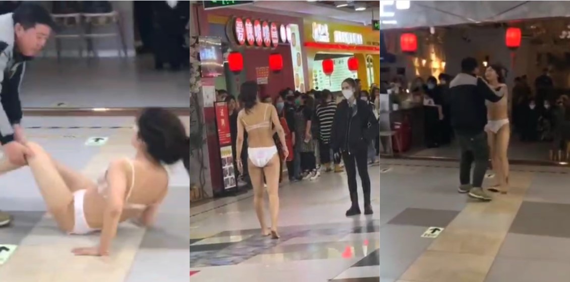 广州天河 维多利广场 1女子发现男友出轨 边脱衣边诉说男友罪证