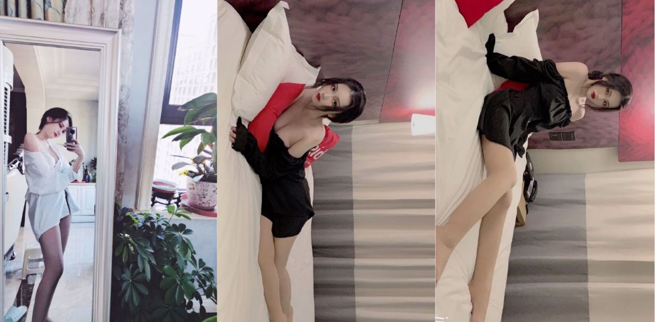上海极品模特主持人“何姗姗”拍私房照被摄影师PUA,没办法只能言听计从的让其无套后入!