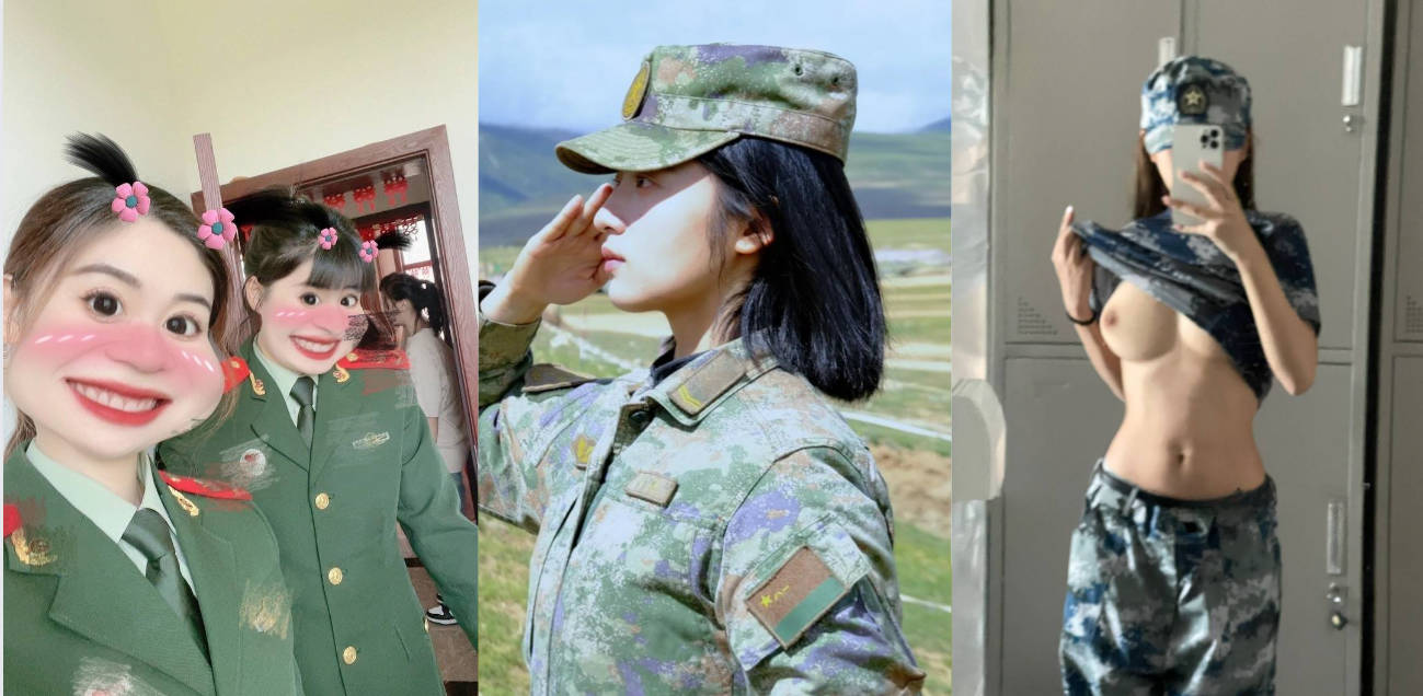 中国某南部军区 巨乳反差女兵带上自己女战友拍大尺度写真!