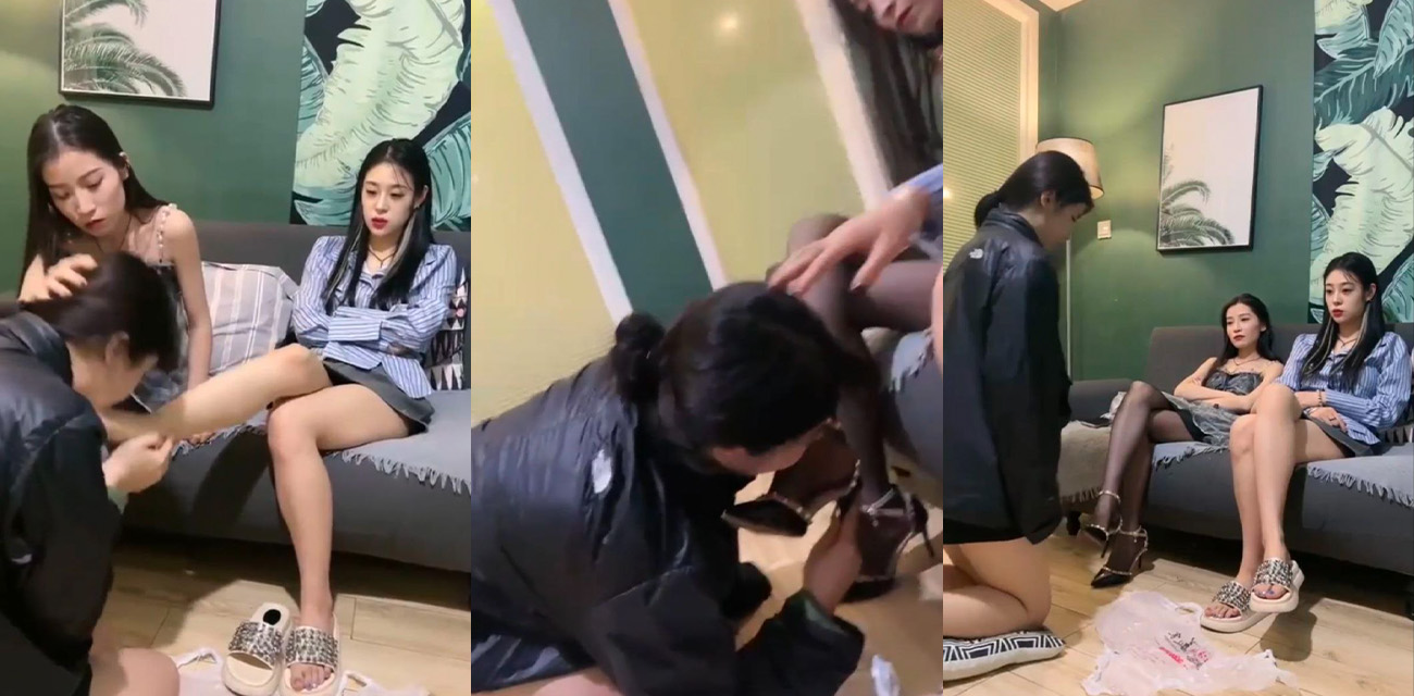 猎奇瓜友必看!三名精神小妹被金主花重金订制调教视频 女王蹂躏新收小母狗