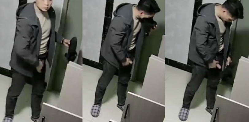 猥琐男大半夜欲望大起去偷女邻居的鞋来打飞机!监控拍下他的猥琐过程真下头!