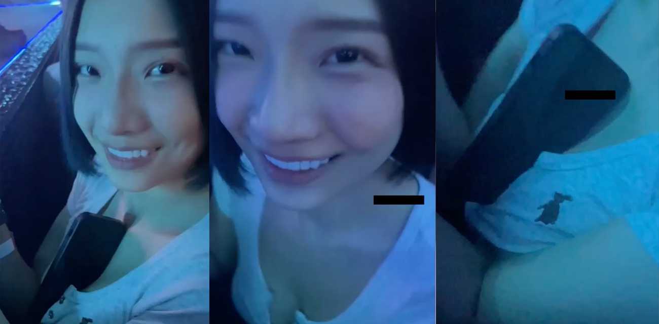 在酒吧遇见台湾推特女网红 上前拍了个视频没想到她把手机塞到奶子里摇奶给我看!