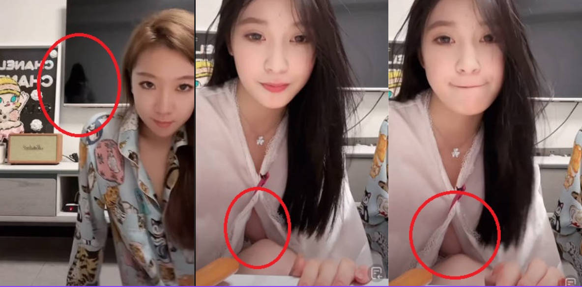 抖音鱼子酱 心机婊28W擦边网红 直播时故意多次露奶!