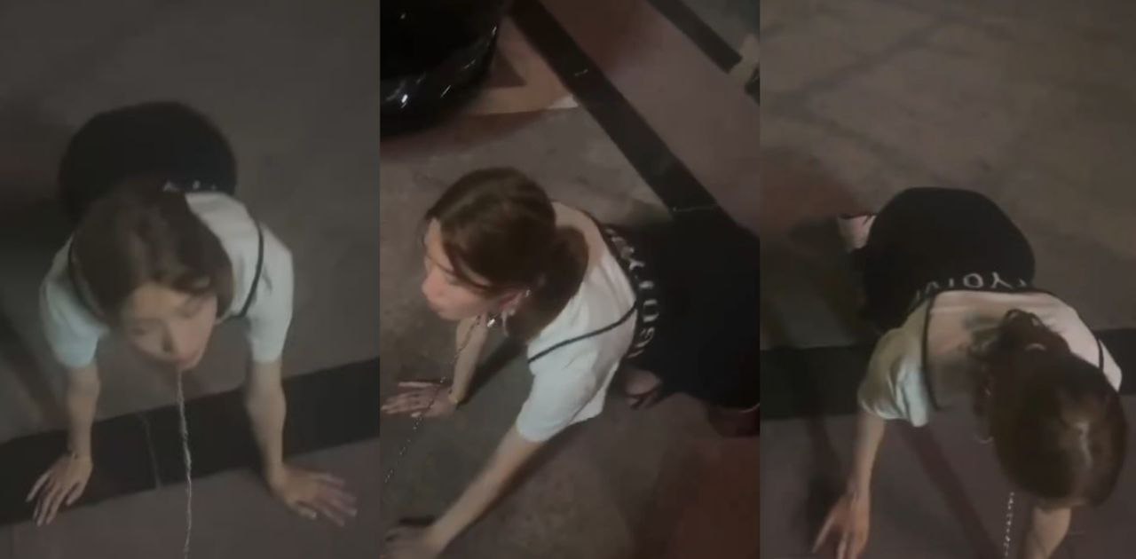 小众圈子癖好自拍,SM调教环节遛狗,训练母狗的服从性,挑战母狗的羞耻心