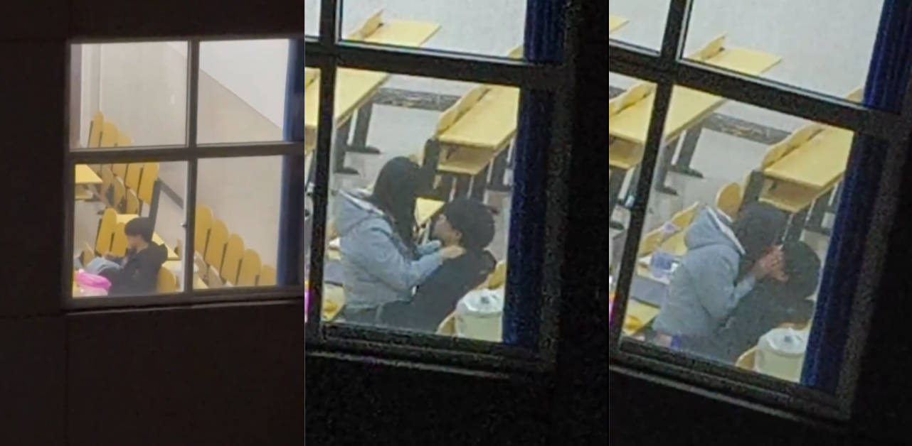 石家庄工程学院教室瓜!小情侣在学府路教室内激情啪啪被偷拍 小视频校内群疯狂转发!