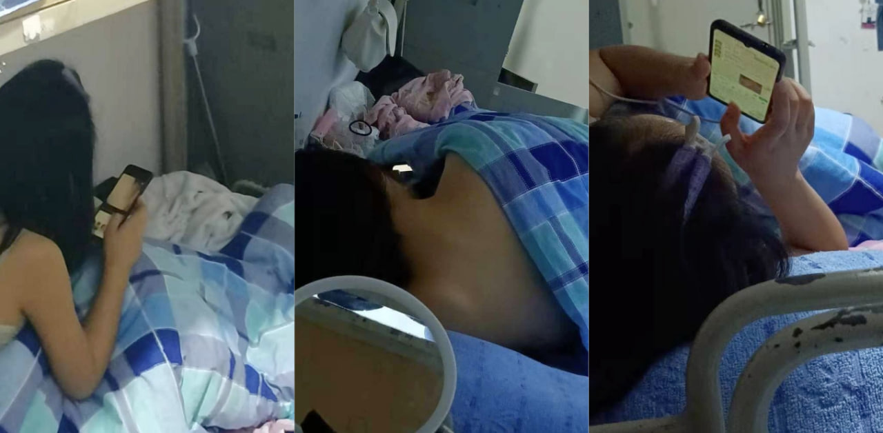 女主在宿舍自拍逼逼给男友看,殊不知已被舍友发现并且偷拍其恶心行为!