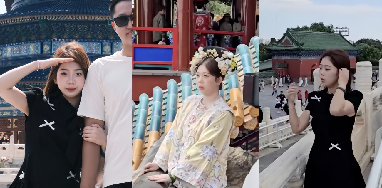 年轻小夫妻的蜜月旅行 白天和老公游逛苏州 晚上蒙眼口交 这精力可真旺盛