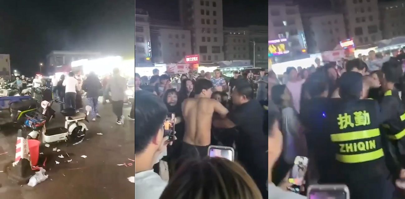 广东珠海某地上演抓小三名场面 家庭因素导致儿子养小三都还被老爸打!