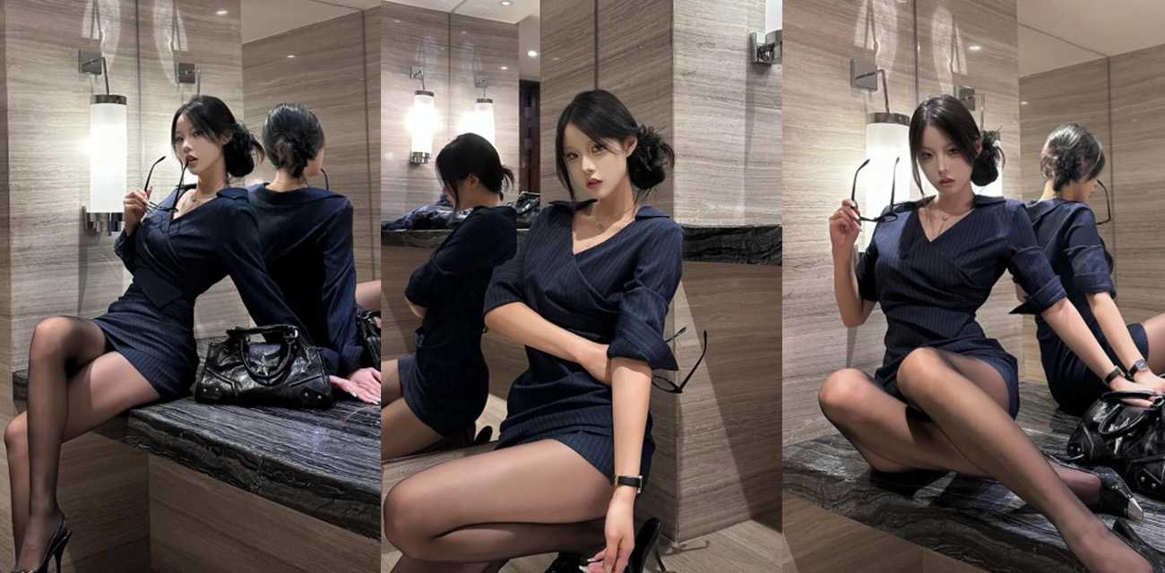 推特顶美九头身御姐九九橙会员新作 肉丝肥臀高跟制服空姐诱惑十足
