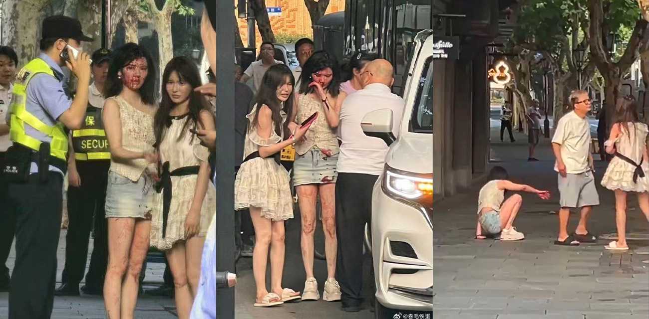新天地某酒吧门口 一醉酒男子搭讪女生失败后出言侮辱还公然对女生动手 撩妹都不会还动上手了!