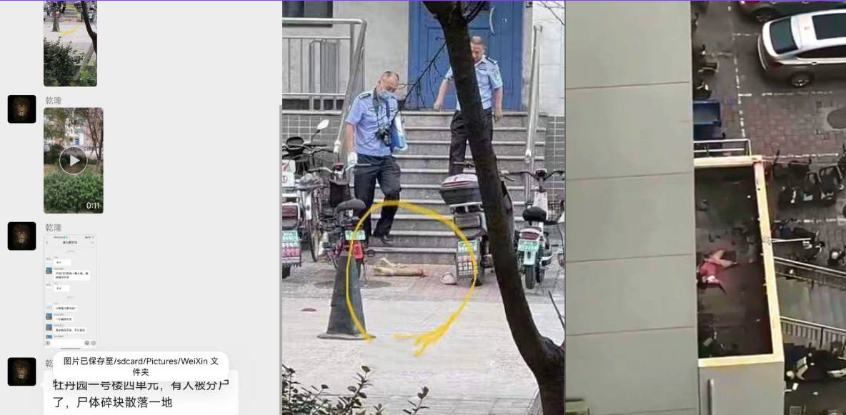 网传牡丹园北小区发生分尸案，大量尸块从楼上往下丢！